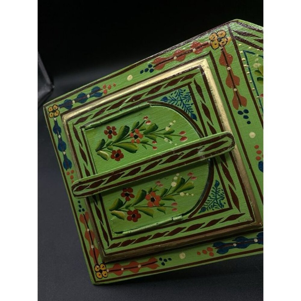 Green Mirror Moroccan Mirror Artisanal Wall Home Mirror Double Door Mirror 9”x6” - Picture 8 of 11